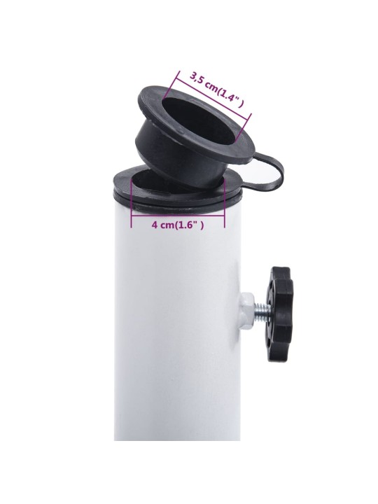 Stojan na slunečník bílý 12 kg 48 cm litina