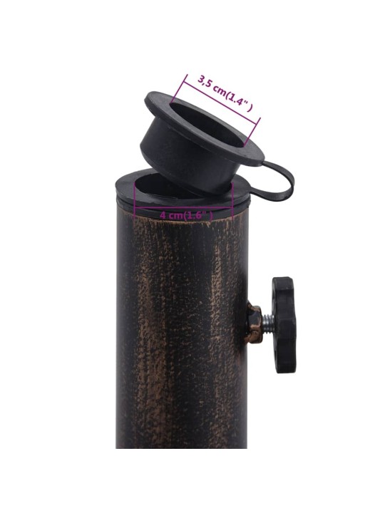 Stojan na slunečník bronzový 12 kg 48 cm litina