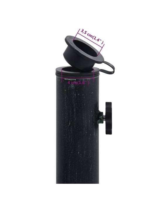 Stojan na slunečník zelený 9 kg 40 cm litina
