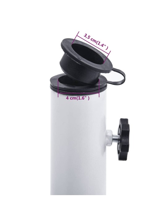 Stojan na slunečník bílý 9 kg 40 cm litina