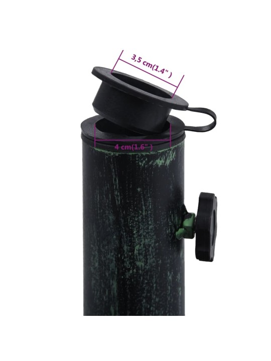 Stojan na slunečník zelený 12 kg 49 cm litina