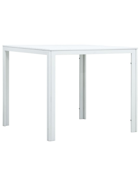 Konferenční stolek bílý 78x78x74 cm HDPE dřevěný vzhled