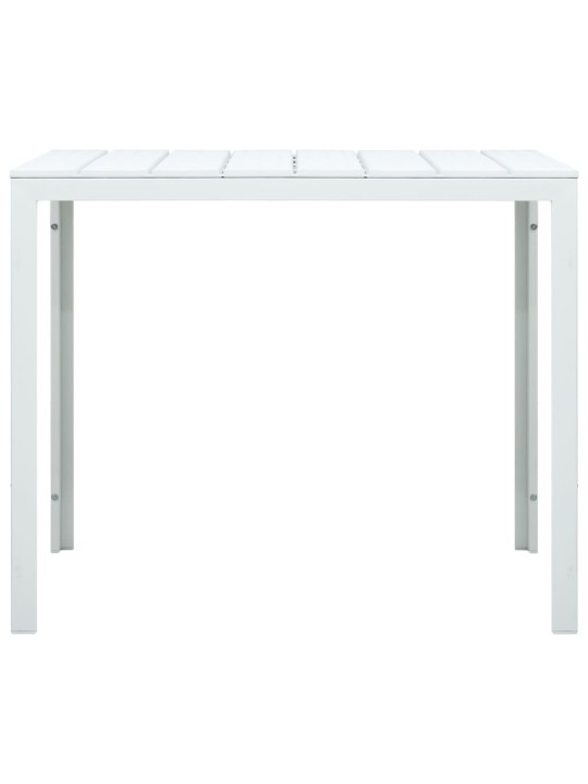 Konferenční stolek bílý 78x78x74 cm HDPE dřevěný vzhled