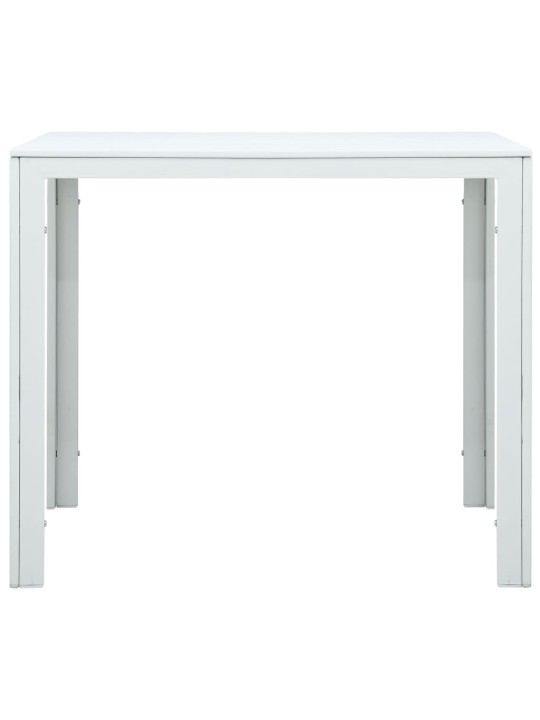 Konferenční stolek bílý 78x78x74 cm HDPE dřevěný vzhled