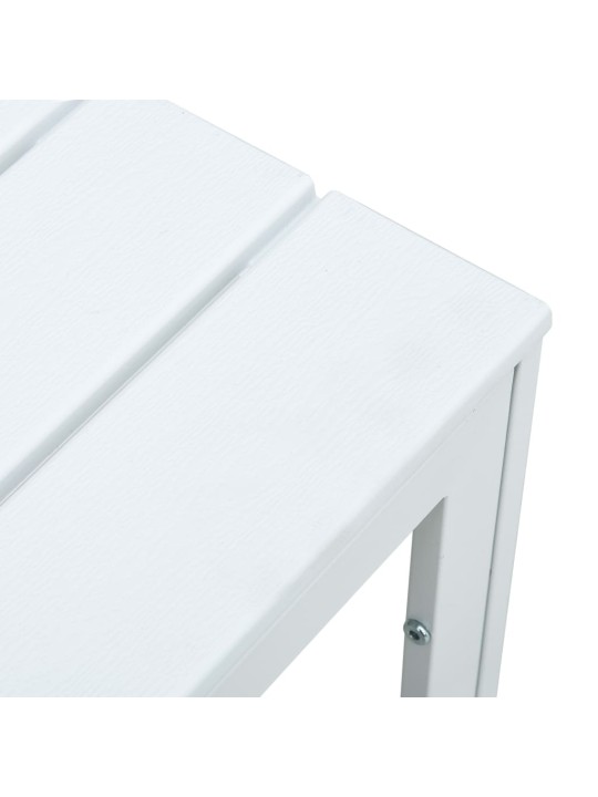 Konferenční stolek bílý 78x78x74 cm HDPE dřevěný vzhled