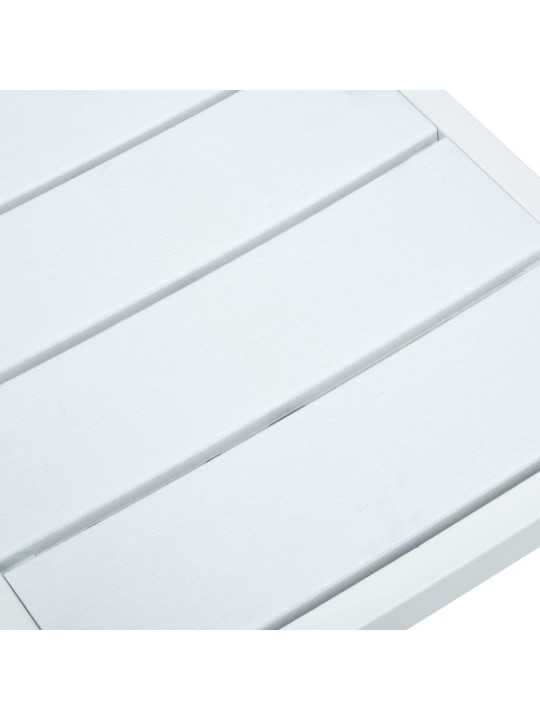 Zahradní židle 4 ks bílé HDPE dřevěný vzhled