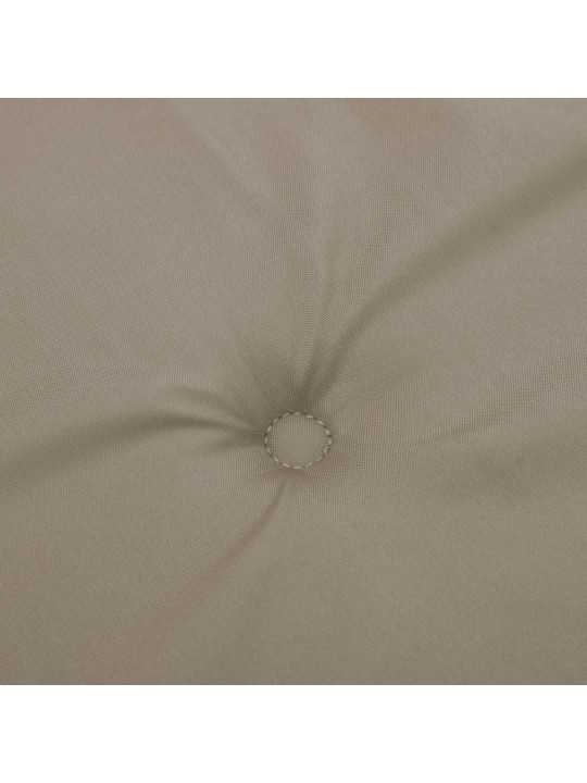 Podušky na židli vysoké opěradlo 2 ks taupe 120x50x3 cm textil