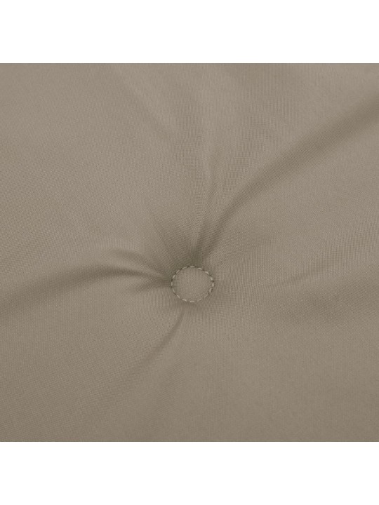 Podušky na židli vysoké opěradlo 4 ks taupe 120x50x3 cm textil