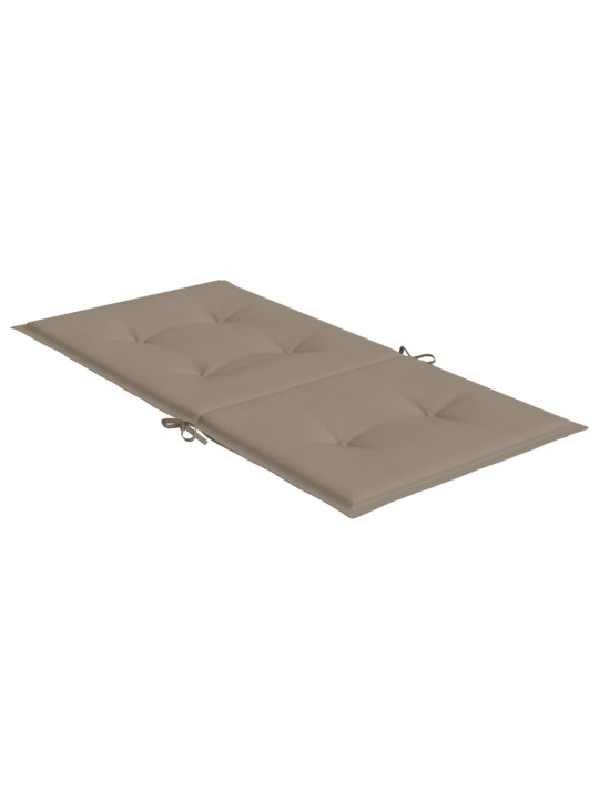 Podušky na židli nízké opěradlo 2 ks taupe 100x50x3 cm oxford