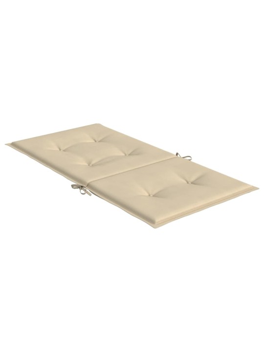 Podušky na židli nízké opěradlo 4 ks béžové 100x50x3 cm oxford