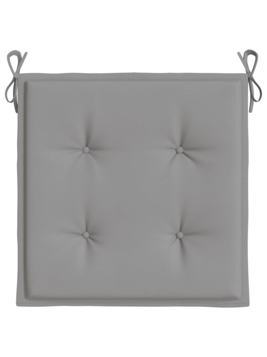 Podušky na zahradní židli 4 ks šedé 40x40x4 cm látka oxford