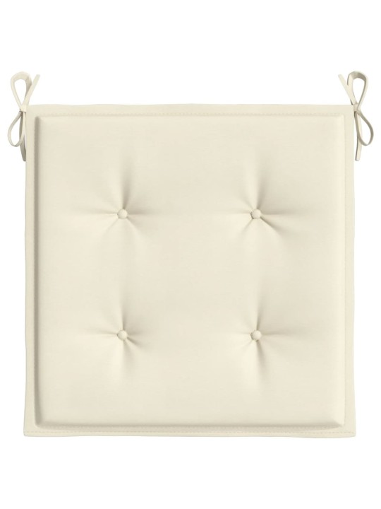 Podušky na zahradní židli 4 ks krémové 40x40x4 cm látka oxford