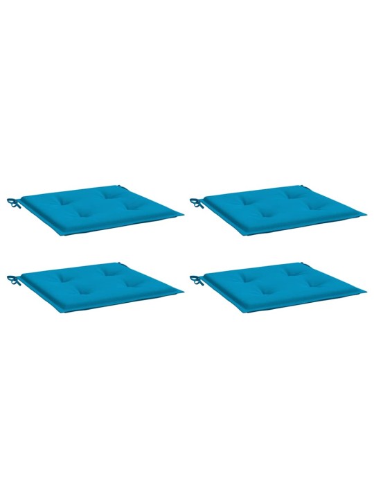 Podušky na zahradní židli 4 ks modré 40x40x3 cm látka oxford