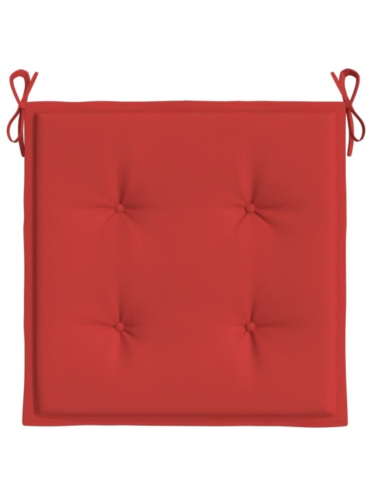 Podušky na zahradní židli 4 ks červené 40x40x4 cm látka oxford