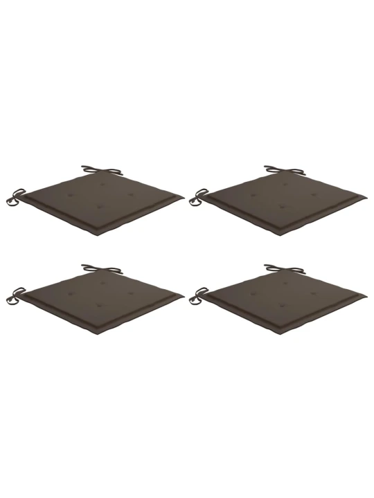 Podušky na zahradní židli 4 ks taupe 40x40x4 cm látka oxford