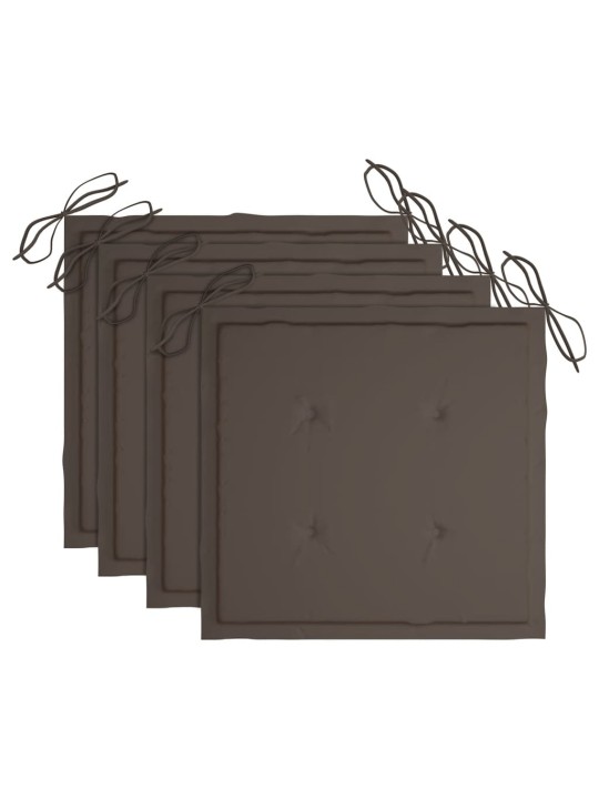 Podušky na zahradní židli 4 ks taupe 40x40x4 cm látka oxford