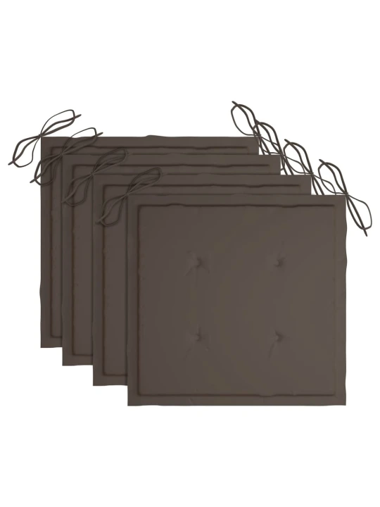 Podušky na zahradní židli 4 ks taupe 40x40x4 cm látka oxford