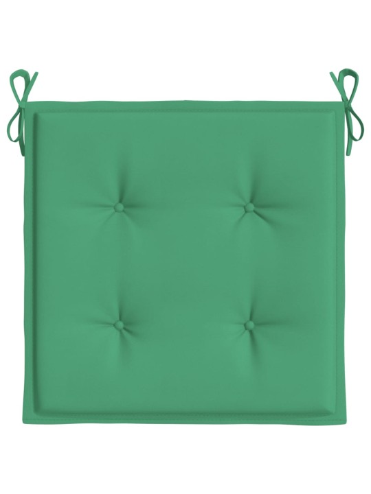 Podušky na zahradní židli 2 ks zelené 50x50x3 cm látka oxford
