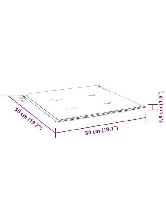 Podušky na zahradní židli 2 ks taupe 50x50x4 cm látka oxford