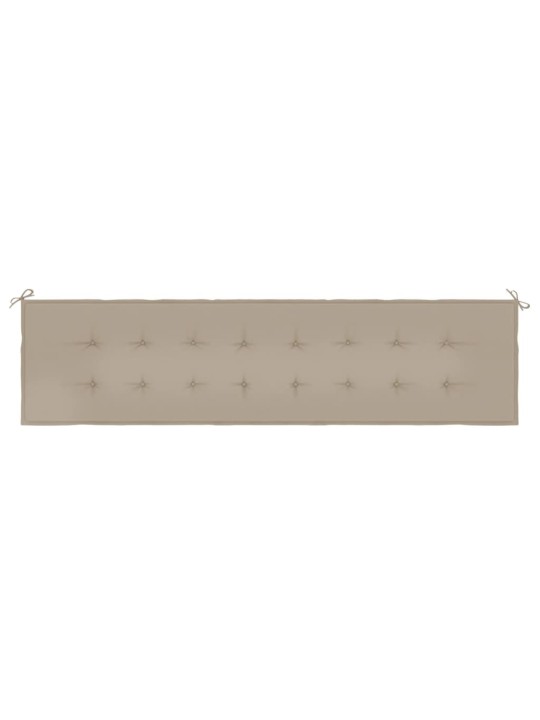 Poduška na zahradní lavici taupe 200x50x4 cm oxfordská látka