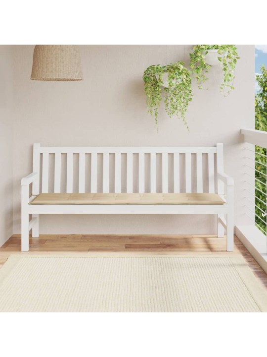 Poduška na zahradní lavici béžová 180x50x3 cm oxfordská látka