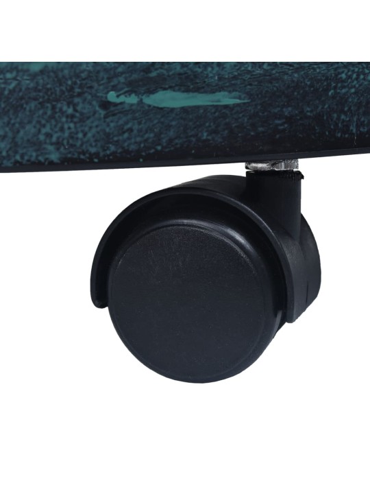 Vozíky pod květináč 6 ks zelené 38 cm plast