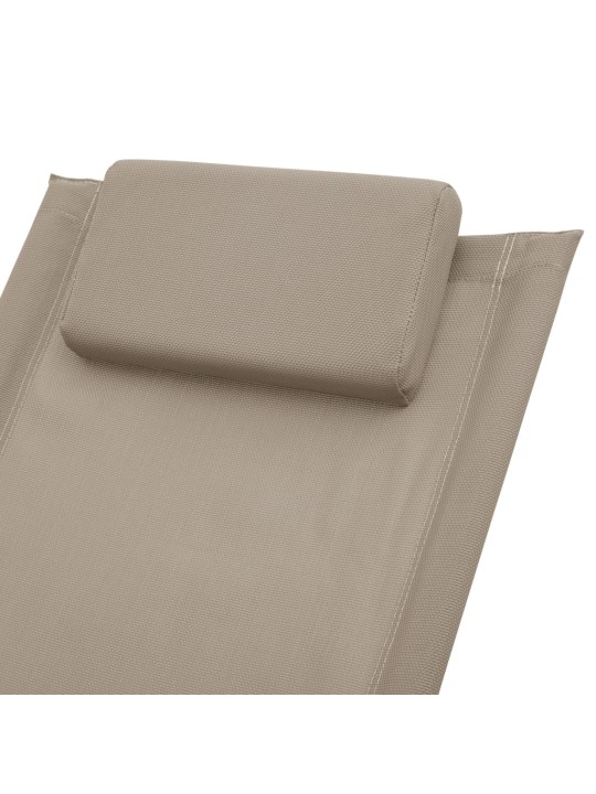 Dětské zahradní lehátko ocel taupe