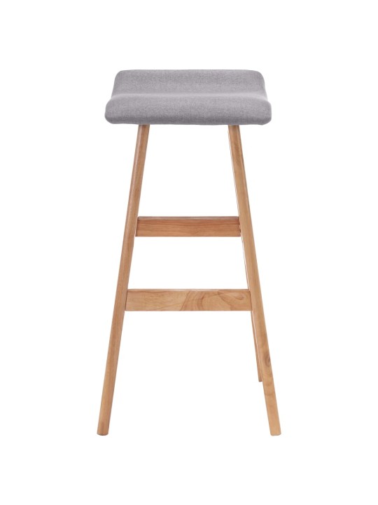 Barové židle 2 ks světle šedé textil