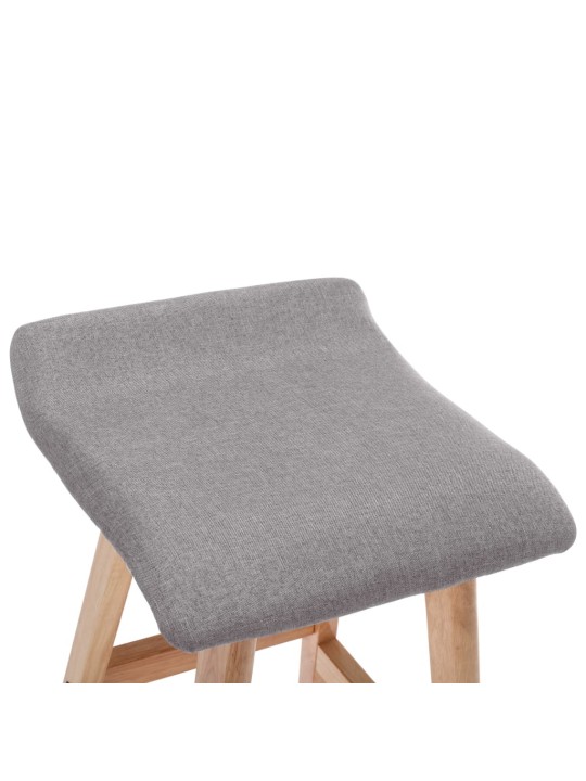Barové židle 2 ks světle šedé textil