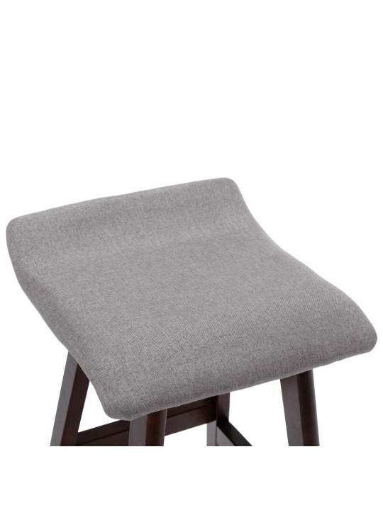 Barové židle 2 ks světle šedé textil