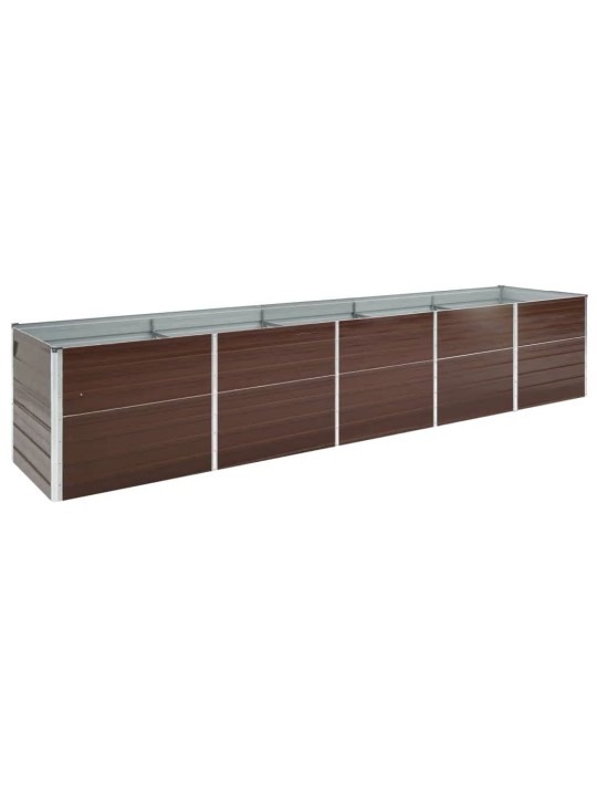 Vyvýšený záhon pozinkovaná ocel 400 x 80 x 45 cm hnědý