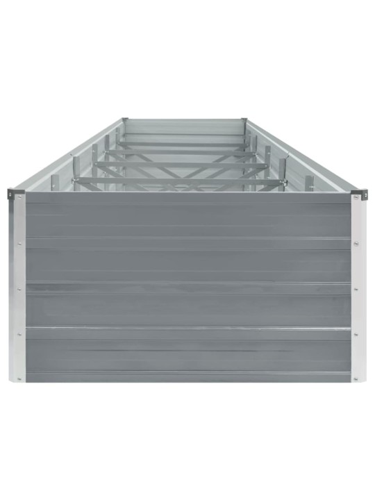Vyvýšený záhon pozinkovaná ocel 480 x 80 x 45 cm šedý
