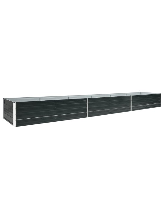 Vyvýšený záhon pozinkovaná ocel 480 x 80 x 45 cm antracitový
