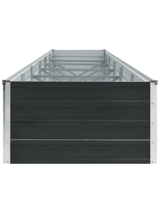 Vyvýšený záhon pozinkovaná ocel 480 x 80 x 45 cm antracitový