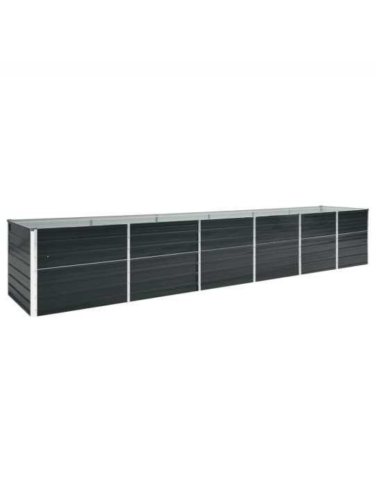 Vyvýšený záhon pozinkovaná ocel 480 x 80 x 77 cm antracitový
