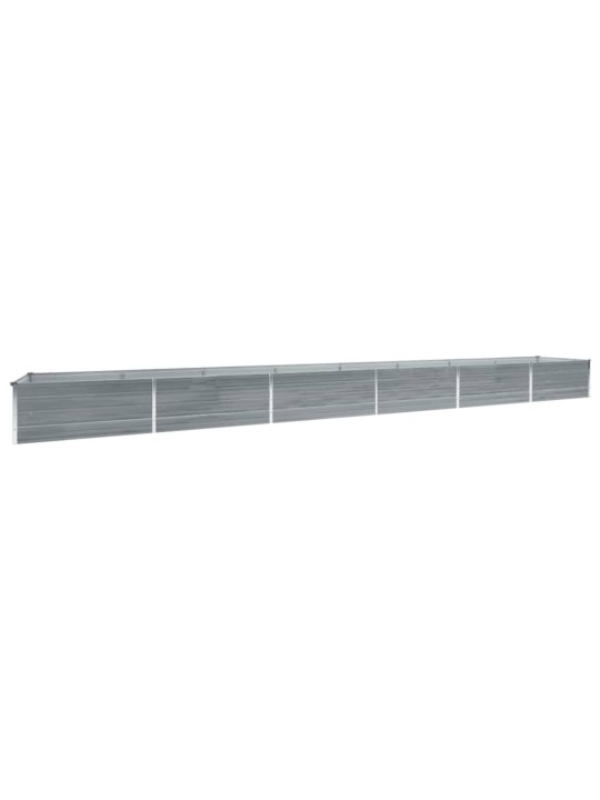 Vyvýšený záhon pozinkovaná ocel 600 x 80 x 45 cm šedý