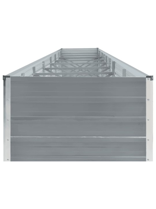 Vyvýšený záhon pozinkovaná ocel 600 x 80 x 45 cm šedý