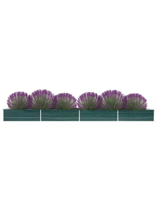 Vyvýšený záhon pozinkovaná ocel 600 x 80 x 45 cm zelený