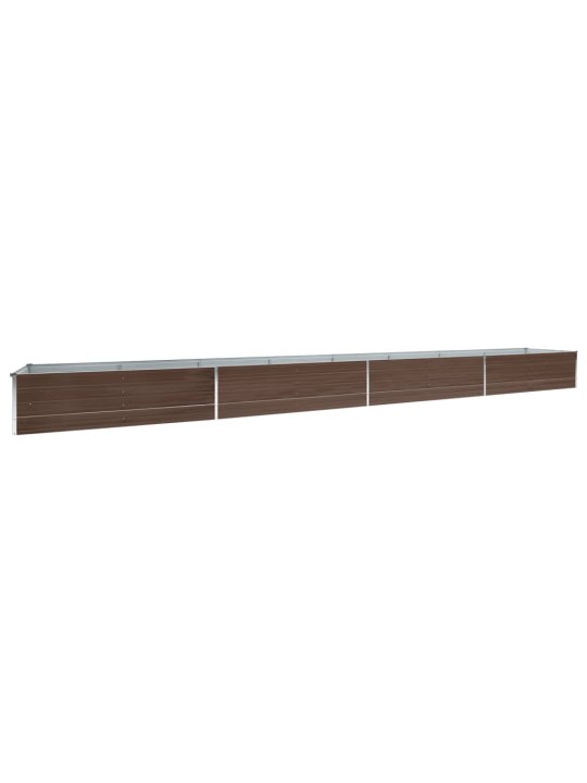 Vyvýšený záhon pozinkovaná ocel 600 x 80 x 45 cm hnědý
