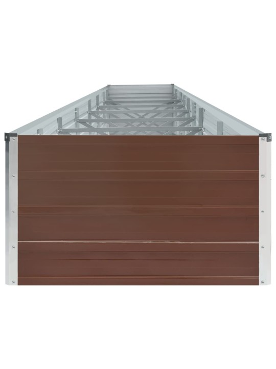 Vyvýšený záhon pozinkovaná ocel 600 x 80 x 45 cm hnědý