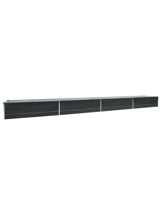 Vyvýšený záhon pozinkovaná ocel 600 x 80 x 45 cm antracitový