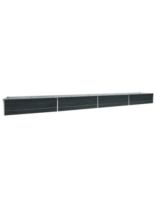 Vyvýšený záhon pozinkovaná ocel 600 x 80 x 45 cm antracitový