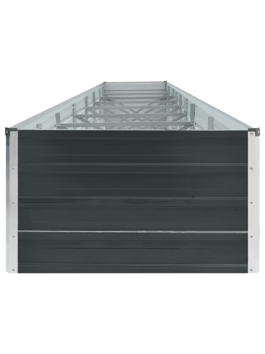 Vyvýšený záhon pozinkovaná ocel 600 x 80 x 45 cm antracitový