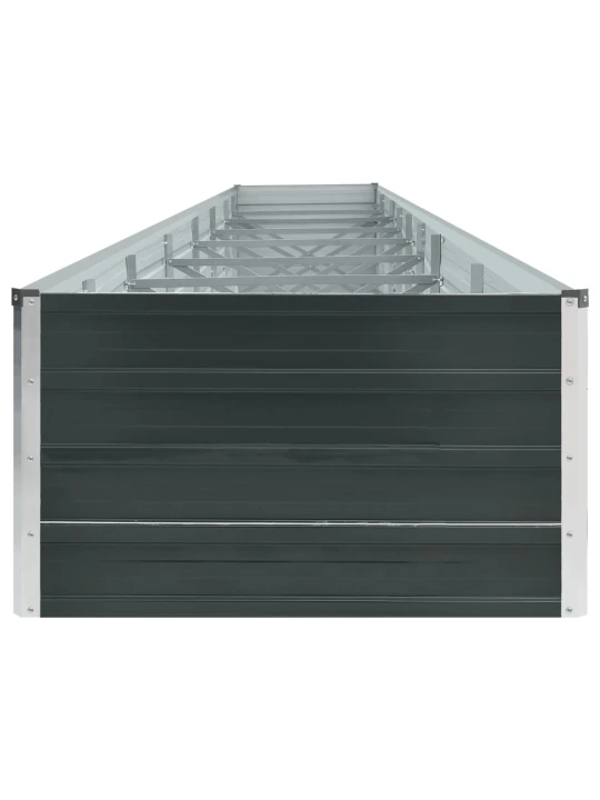 Vyvýšený záhon pozinkovaná ocel 600 x 80 x 45 cm antracitový