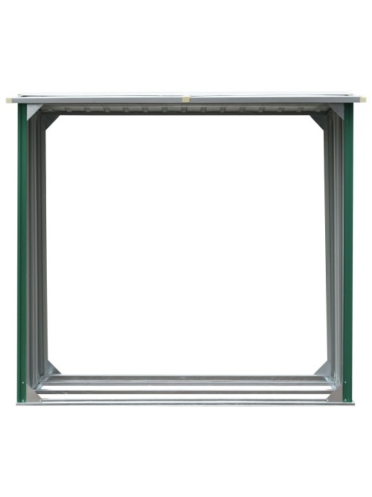 Kůlna na dříví pozinkovaná ocel 172 x 91 x 154 cm zelená