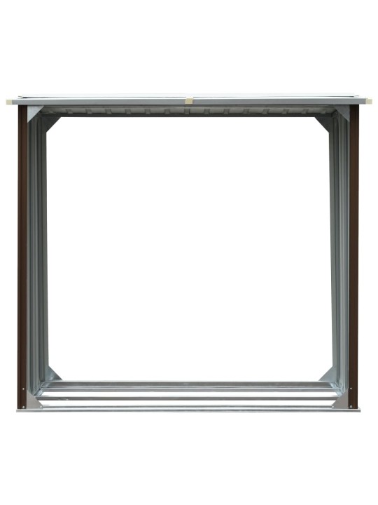 Kůlna na dříví pozinkovaná ocel 172 x 91 x 154 cm hnědá