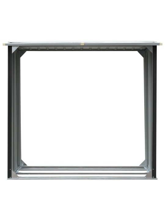 Kůlna na dříví pozinkovaná ocel 172 x 91 x 154 cm antracitová