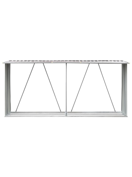 Zahradní kůlna na dříví pozinkovaná ocel 330x84x152 cm hnědá