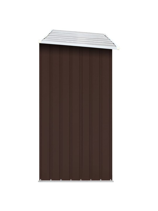 Zahradní kůlna na dříví pozinkovaná ocel 330x84x152 cm hnědá