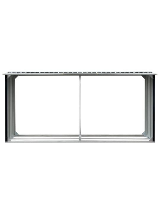 Zahradní kůlna na dříví pozinkovaná ocel 330x92x153 cm antracit